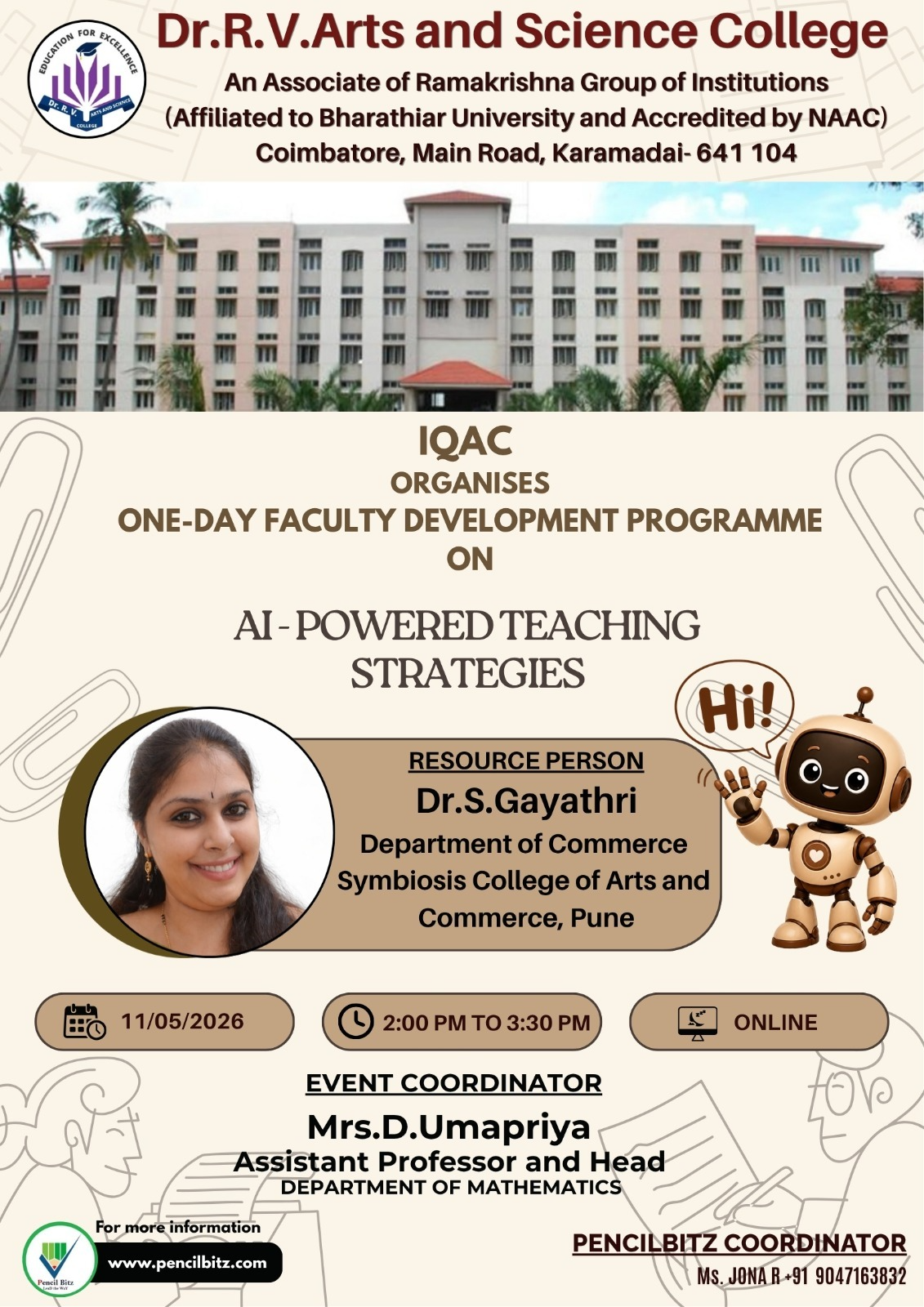 Dr.R.V.Arts and Science College  
